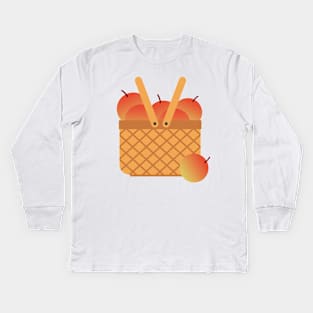 Apple Basket Kids Long Sleeve T-Shirt